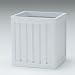 Contemporary Country - White Wood Wastebasket