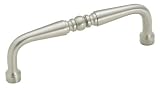 Amerock Solid Brass 3 1/2 Pull Satin Chrome