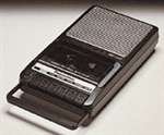 Monaural Standard Cassette Recorder, Color Black