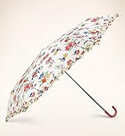Butterfly & Floral Print Frill Trim Umbrella