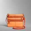 Coach Leather Bonnie Swingpack Crossbody Messenger Bag Purse 42548 Orange Tangerine
