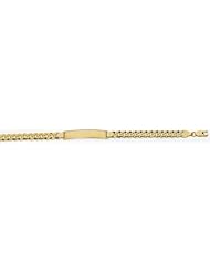 6mm 14k Yellow Pave Curb ID Bracelet 8.5"