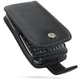 PDair Leather Case for Nokia E72 - Flip Type (Black)