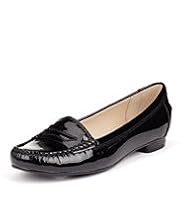 Autograph Coated Leather Wide Fit Penny Loafers