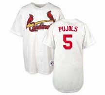 Albert Pujols St. Louis Cardinals Authentic Home Jersey, With #5 from Majestic Athletic