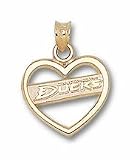 Anaheim Ducks New Logo Heart Pendant - 14KT Gold Jewelry