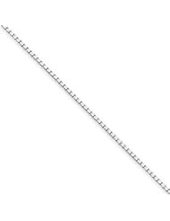 14k Gold White Gold 1.1mm Box Chain 14 Inches
