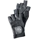 Uncle Mike's Black Leather Open Finger Shooting Gloves, One Pair Small.