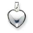 Sterling Silver Plain Domed Heart Locket