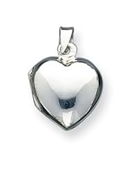 Sterling Silver Plain Domed Heart Locket