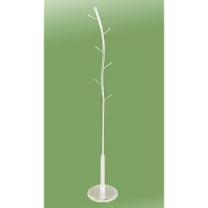 White Metal Purse Scarf Hat Stand Coat Rack