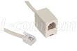 Reverse Cable Adapter RJ11 (6X4), Male/Female, 10 in.