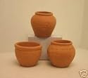 Dollhouse Miniature 3 Garden Clay Pots