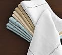 Hemstitch Dinner Napkins White 1 Dozen