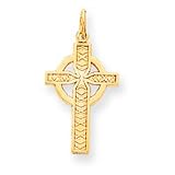 14k Celtic Cross Pendant - Measures 18x13mm - JewelryWeb
