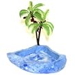 TREX H.CRAB DISH W/PALM BLUE