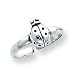 Sterling Silver Antiqued Ladybug Toe Ring