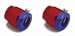 Search Our Specialty Mall : Magna-Clamp Fuel Line Fitting 3/8 in. ID Hose 8AN Quantity 2 Red/Blue