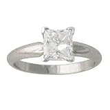 1/5 ct.tw Princess Diamond Solitaire Ring in 14k White Gold