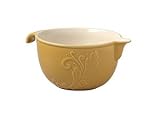Pfaltzgraff Weir in Your Kitchen 3-Quart Large Mixing Bowl with Pour Spout, Fennel