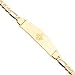 14K New Orleans Saints Large Polished Logo Id Figaro Bracelet