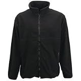 Maxam Mountain Black 100% Polyester Fleece Jacket Large (Mens 38-40 Ladies 14-16)