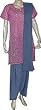 Casual Wear Cotton Salwar Kameez Chikan Embroidery Pink Size M (slk301)