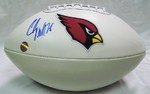Chris Beanie Wells Autographed/Hand Signed Arizona Cardinals Team Logo Football