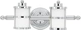 Quoizel TB8602C Tranquil Bay 6-1/2-Inch Bath Fixture with Opal Etched Glass, Polished Chrome, 2-Lights