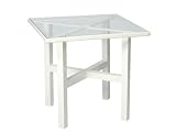 30 in. Elite Square Dining Table - Clear Glass