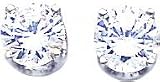 14K White Gold 2ct Round Diamond Stud Earrings New