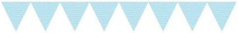 Pastel Blue with White Polka Dots Party Flag Bunting 9ft