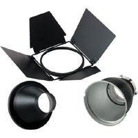 Bowens Reflector Kit, with 60° Grid Reflector, Snoot & 4-Leaf Barndoor for Gemini Monolights.