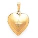 14K Locket with diamond .01ct (fits 2mm)
