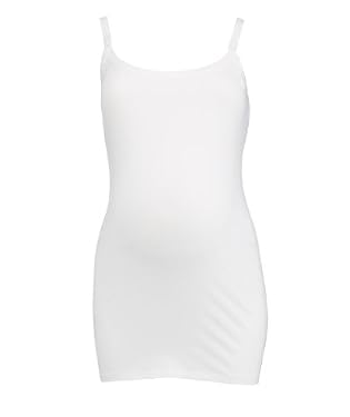 Maternity Nursing Longline Vest - White