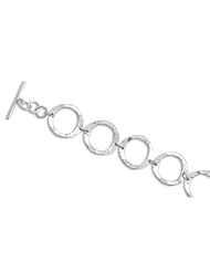 7.5" Hammered "O" Toggle Bracelet