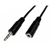 Cables Unlimited AUD-1000-25 3.5mm Male to Female Stereo Cable (25 Feet, Black)