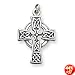 Sterling Silver Antiqued Celtic Cross with 20 Inch Sterling Silver Chain