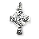 Sterling Silver Antiqued Celtic Cross with 20 Inch Sterling Silver Chain