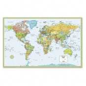 Rand McNally RM528959948 Rand McNally Full-Color 50 x 32 Laminated World Wall Map