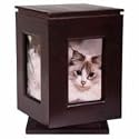 Classic Pet Products Pet Memorial Lg. 6in x 9in Rotating Box Color Mahogany