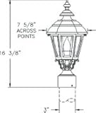 Hanover Lantern B2330BLK Jamestown Small 1 Light Outdoor Post Lamp in Black with Clear Beveled Glass glass