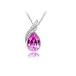 idKdo - Collier, Pendentif "Goutte galactique " Cristal iris� swarovski Couleur Rose s�duction (Hauteur 2,6 cm) Femme