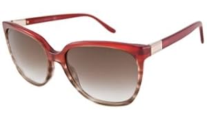 Gucci Sunglasses - 3502 / Frame: Burgundy Havana Stripe Lens: Brown Gradient by Gucci