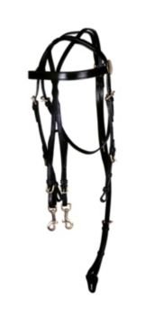 Leather Driving Harness Training Bridle