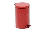 3-1/2 Gallon Step On Trash Can - Red