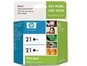 Original HP 21 Black Ink Cartridge (2-Pack) in Retail Packaging