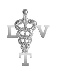 NursingPin - Licensed Vet Tech LVT Lapel Pin in Silver for Graduation