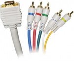 New 6 Foot Vga Rgb H V 5 Component Video Cable Db Hd15 5 Rca Home Theater Hdtv Compatible by Steren