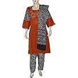 Printed Embroidered Salwar Kameez Cotton Casual Dress Multicolored Size L (slk319) ~ ShalinCraft